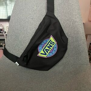 Vans Black Belt Bag with Colorful Logo